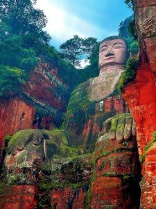 The Leshan Giant Buddha, in the southern Sichuan, China