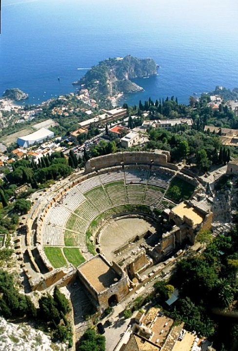 Teatro Griego en Sicilia, Italia.
